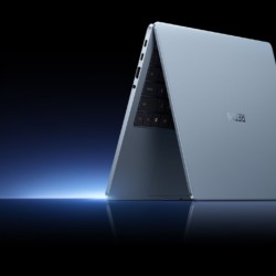 Design section: Xiaomi Redmibook 14 Pro 2026 aluminum die-cast chassis in Clear Blue color
