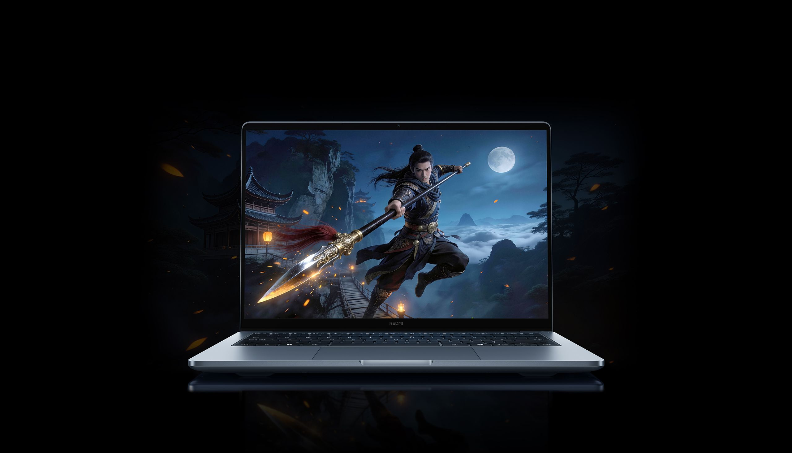 Xiaomi Redmibook 14 Pro 2026 14-inch display running graphics-intensive content